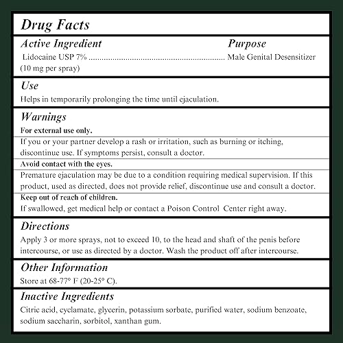 Miniatura 9 de Spray desensibilizante de lidocaína para hombres de 0.2 fl oz (40 bombas), sin perfume para control de clímax para durar más tiempo en la cama con