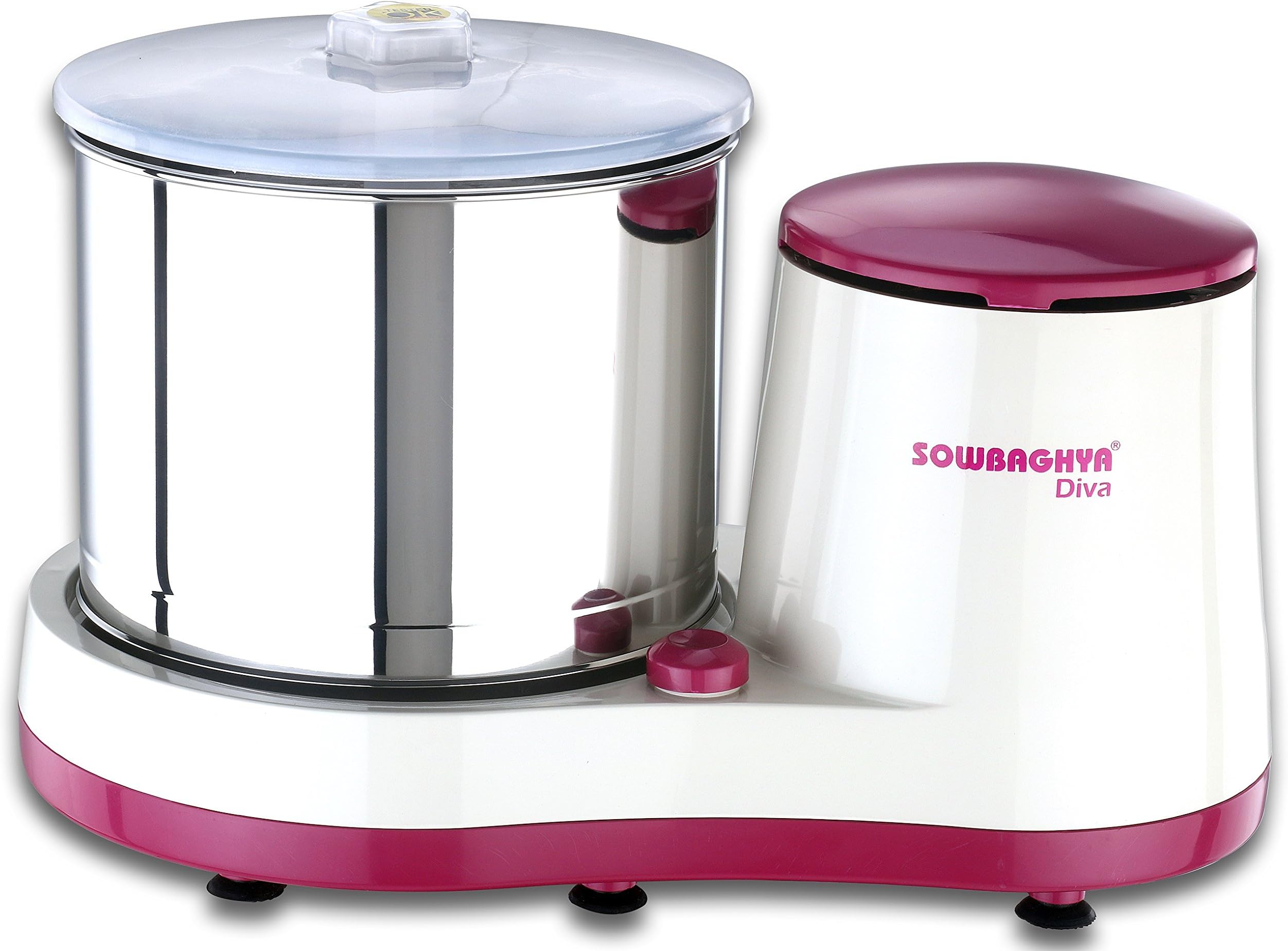 SOWBAGHYA Diva Wet Grinder With Attachments (Pink White)