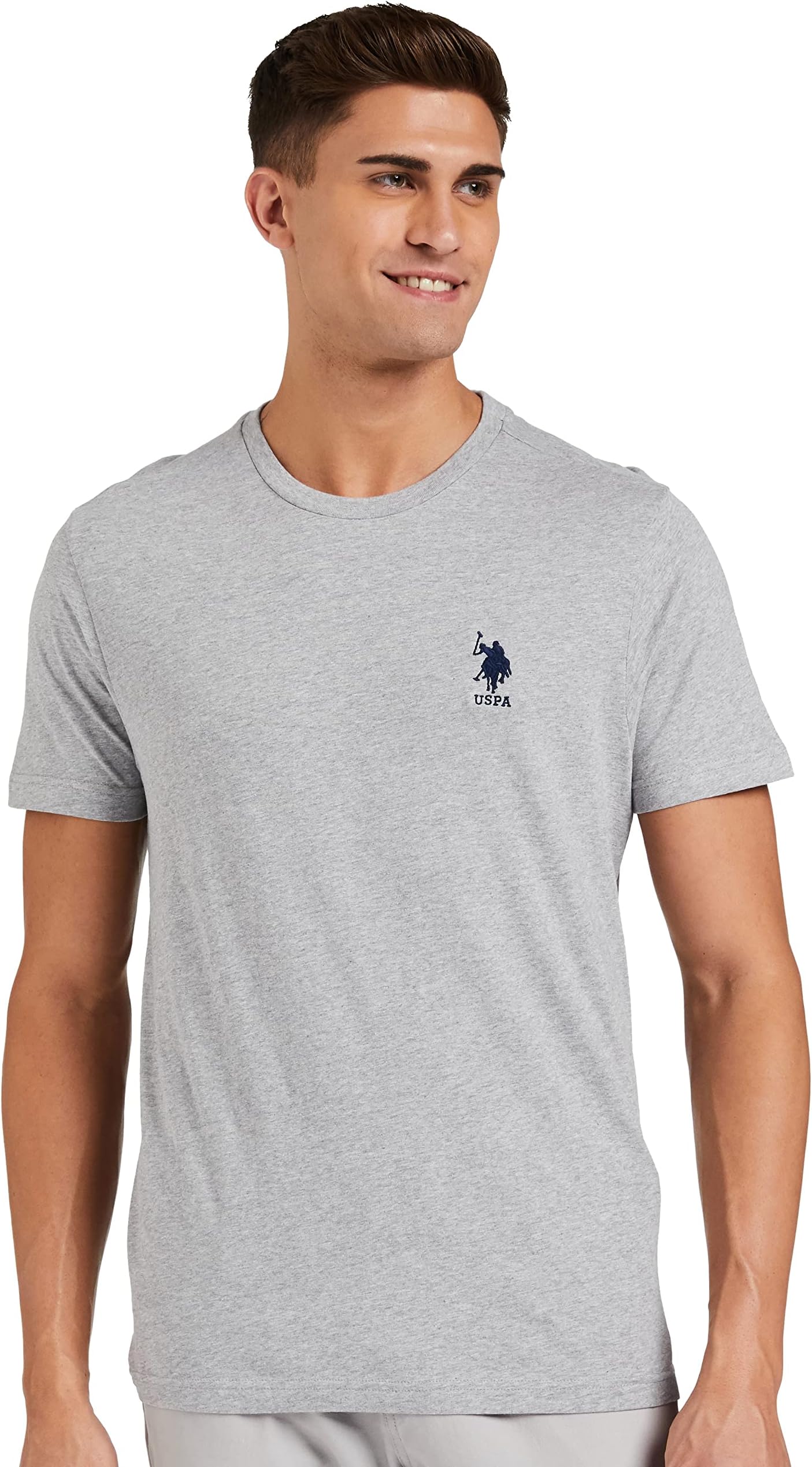 U.S. Polo Assn Mens Crew Neck Embroidered Logo I633 Lounge T-Shirt - Pack of 1