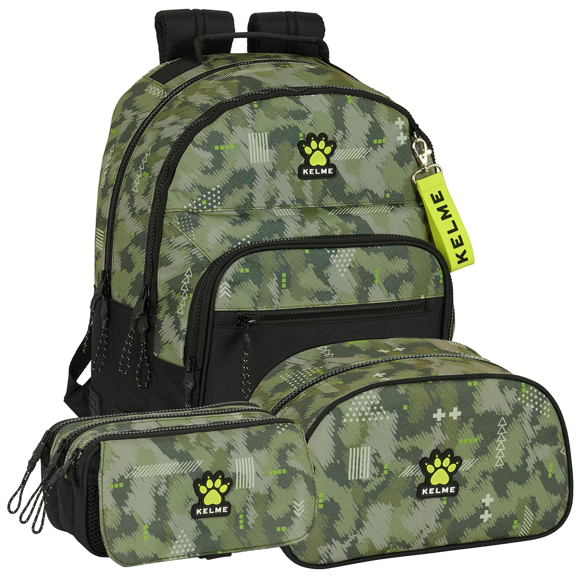 Safta | Pack 3 Pieces KELME TRAVEL Backpack, Case and Toiletry Bag KELME - Backpack, Case and Toiletry Bag Unique Design and Official KELME License, multicoloured, ST, Classic
