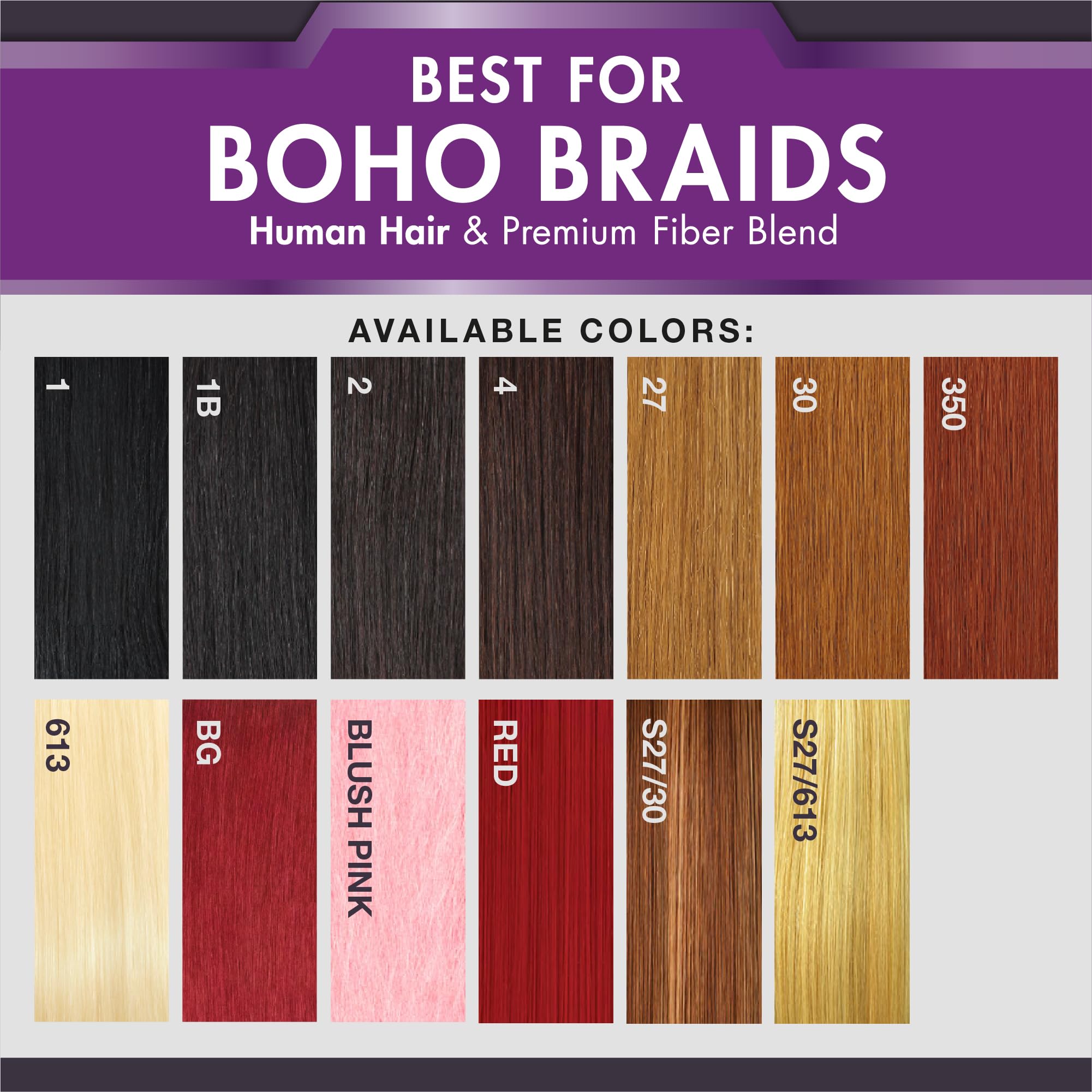 Sensationnel PremToo Bulk Weaving, 2 x Water Wave Human Hair Blend for Boho Knotless Box or Curly Loose Wave Styles - Image 3