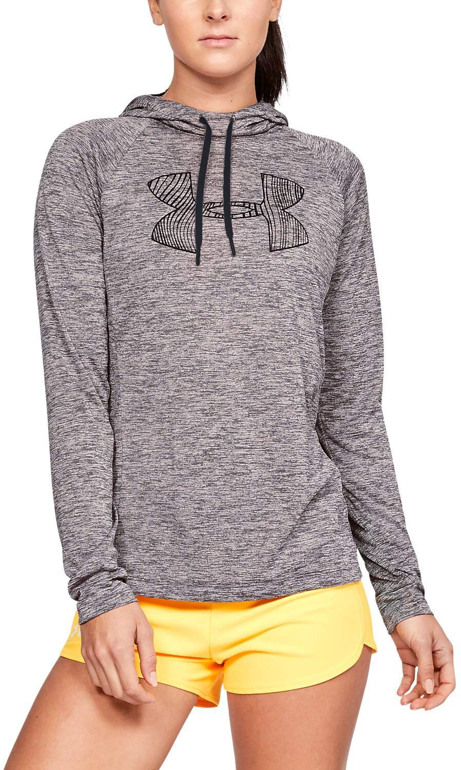Under Armour Tech LS 2.0 Graphic - Camiseta de Manga Larga para Mujer, Mujer, Camisa de Manga Larga, 1328912-057, Gris, Extra-Large