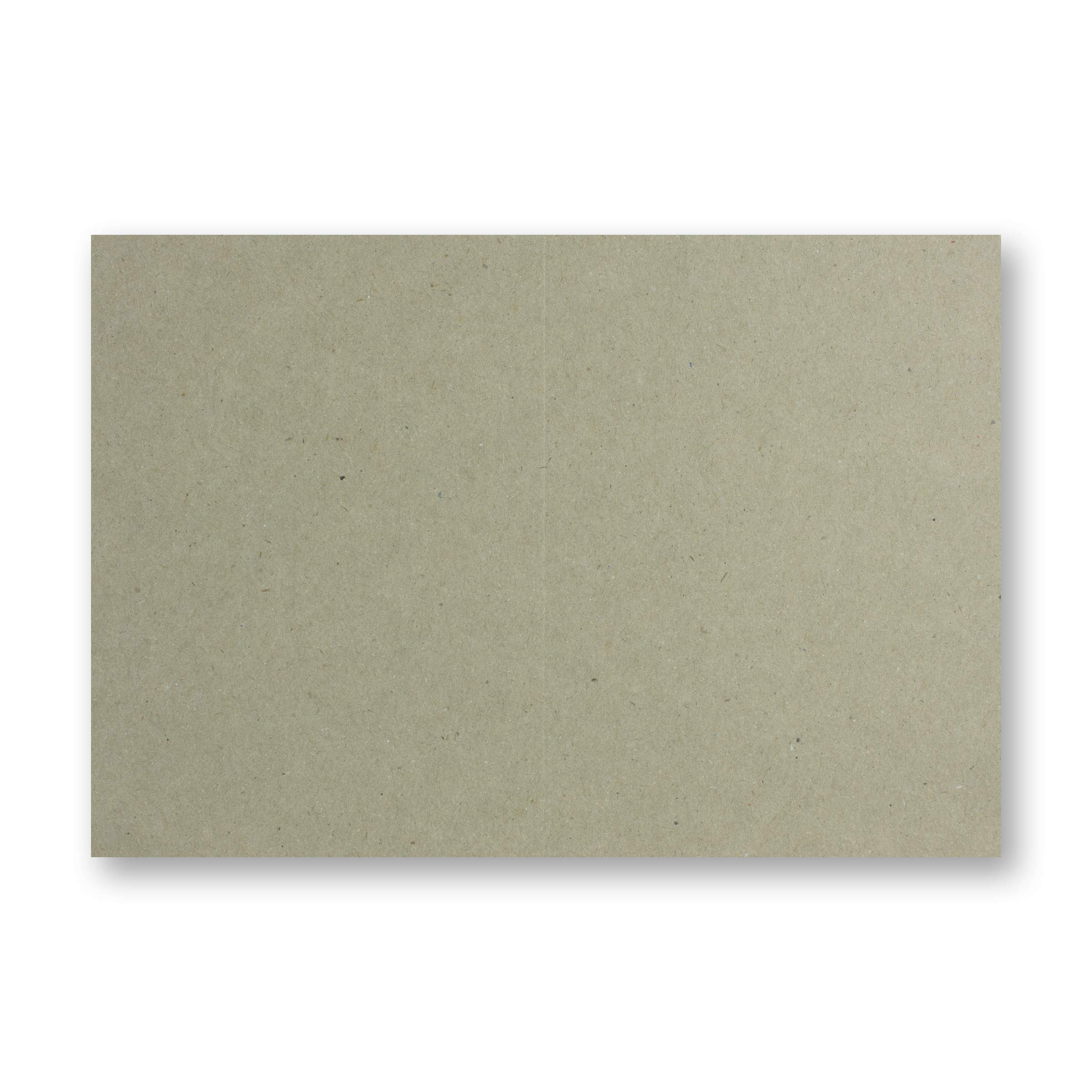 Tarjetas plegables de papel kraft vintage DIN A6-105 x 148 mm, marrón arena, reciclaje, 220 g/m², en blanco en medio de GUSTAV NEUSER 700 Karten GRIS