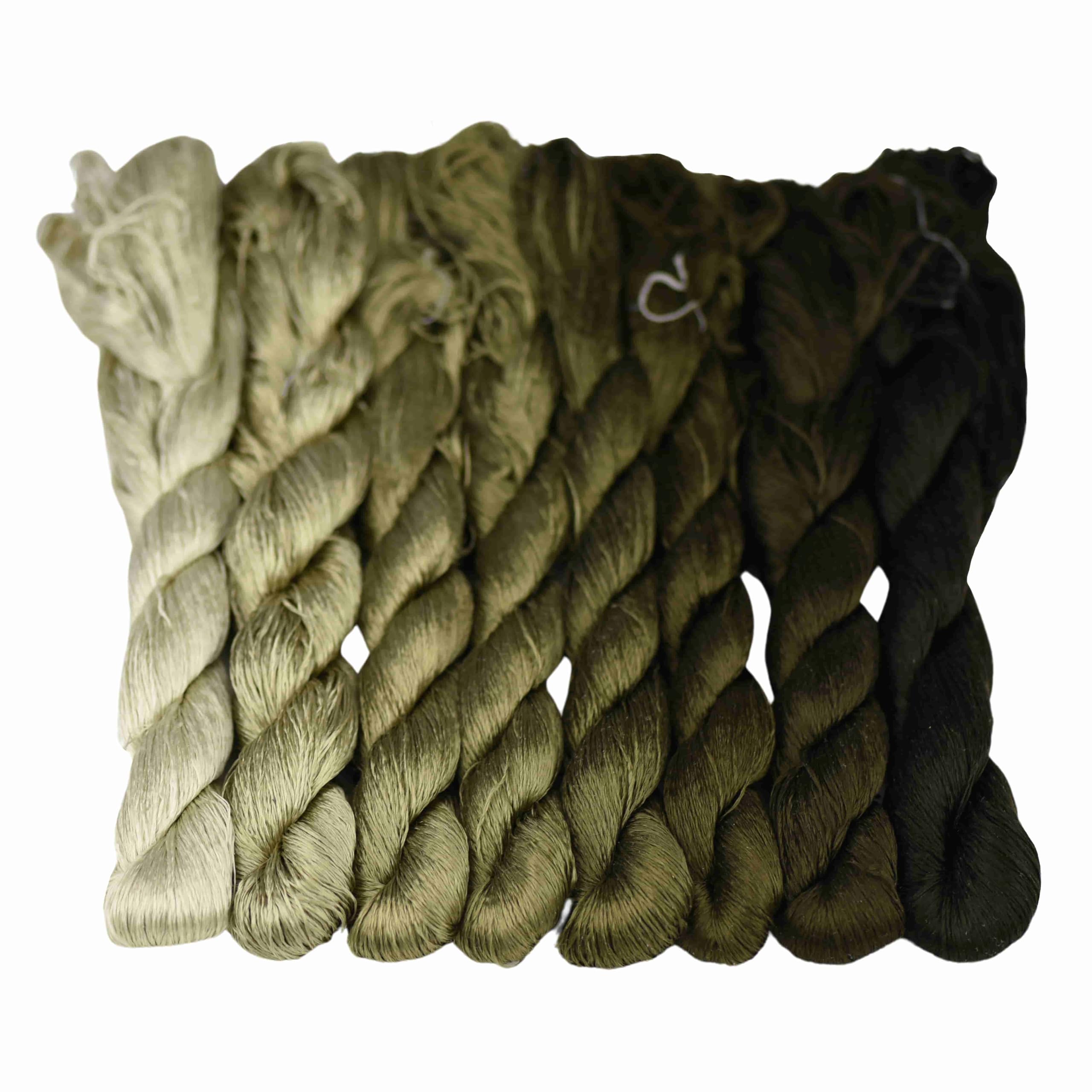 MINGGUXIUYI Natural 100% Silk Thread, Handmade Embroidery Thread, Silk Embroidery Thread 880 Metres, 8 Colors (67)