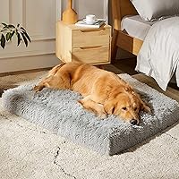 Vista 6 de MIHIKK Camas ortopédicas para perros medianos, cama ortopédica de espuma para perros con funda extraíble lavable, colchón impermeable para perro