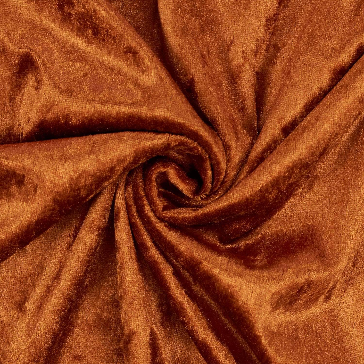 Pannesamt Stoff glänzend, uni cognac (Länge am Stück: ab 50cm / Breite: 150cm)