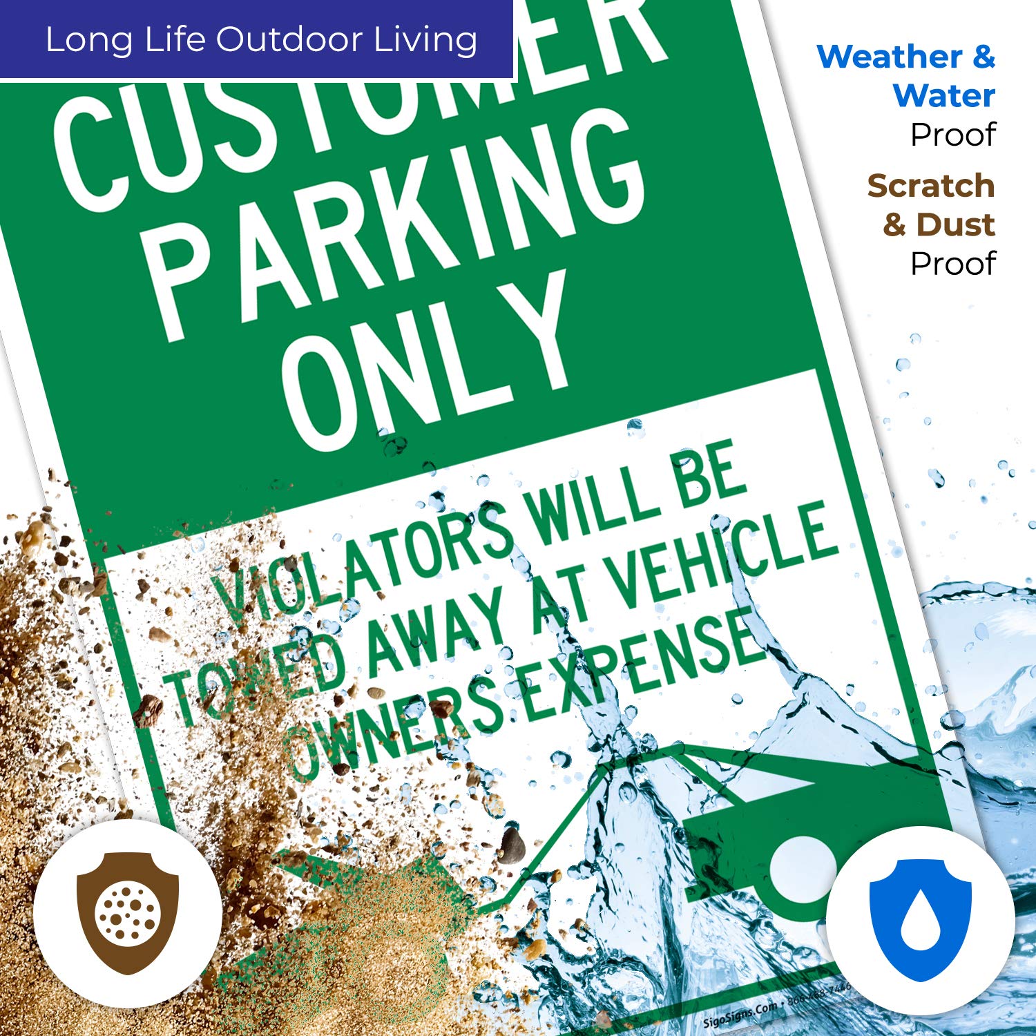 customer parking only ロードサイン Customer Parking Only Metal Sign - 7