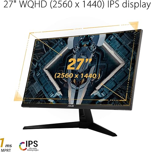 Miniatura 2 de ASUS TUF GAMING 27 "2K HDR Monitor (VG27AQ1A) - WQHD (2560 x 1440), IPS, 170Hz (soportes 144Hz), 1MS, desenfoque de movimiento extremo, altavoz,