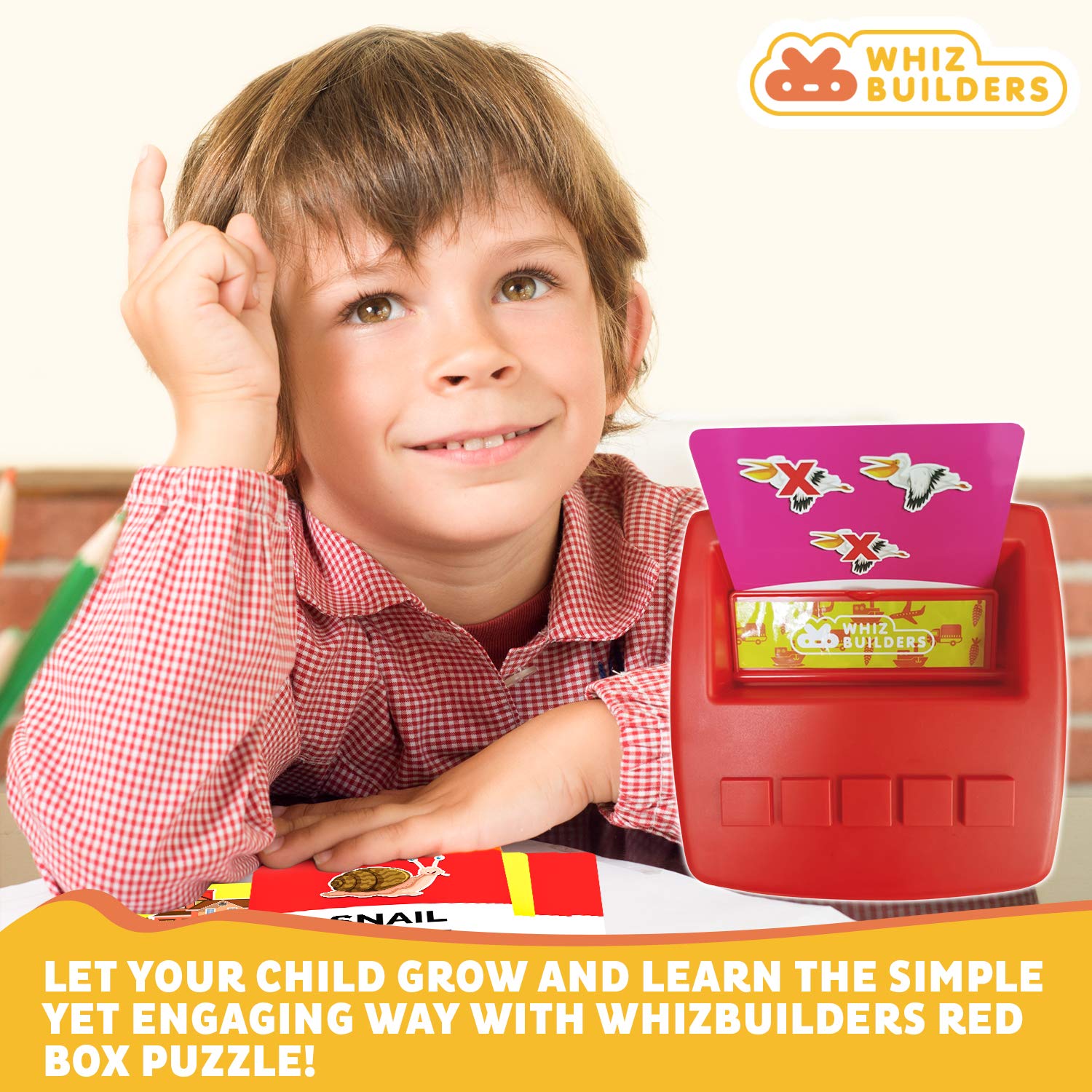 WhizBuilders Matching Letter Game & Numbers Board Game with 90 Flash