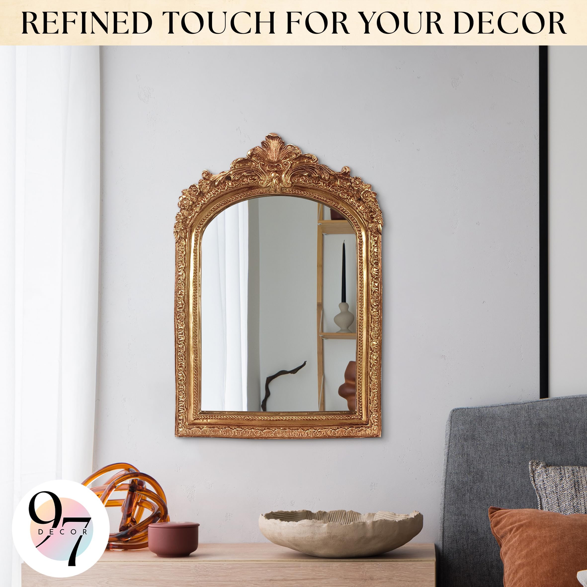 Amazon.com: 97 Decor Gold Vintage Wall Mirror - Small Gold Mirror