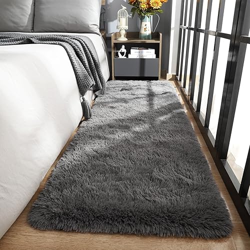 Ompaa Alfombras de pasillo esponjosas, súper suaves y peludas, alfombra de pelo largo para dormitorio, sala de estar, dormitorio, sala de juegos de