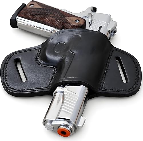 Ottoza Funda de cuero hecha a mano derecha para pistola 1911 – Funda OWB para pistola 1911 se adapta a la mayoría de los modelos 1911 COLT – Kimber