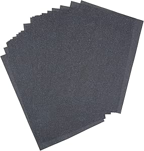 25 Sheets 9" x 13" Graphite Transfer Tracing Carbon Paper, for Drawings and Photos onto Wood, Paper, Canvas