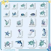 Vista 3 de Xuhal 22 calcomanías magnéticas de tortuga marina luminosas para nevera, crucero, barco, decoración de puerta de auto, calcomanías magnéticas que