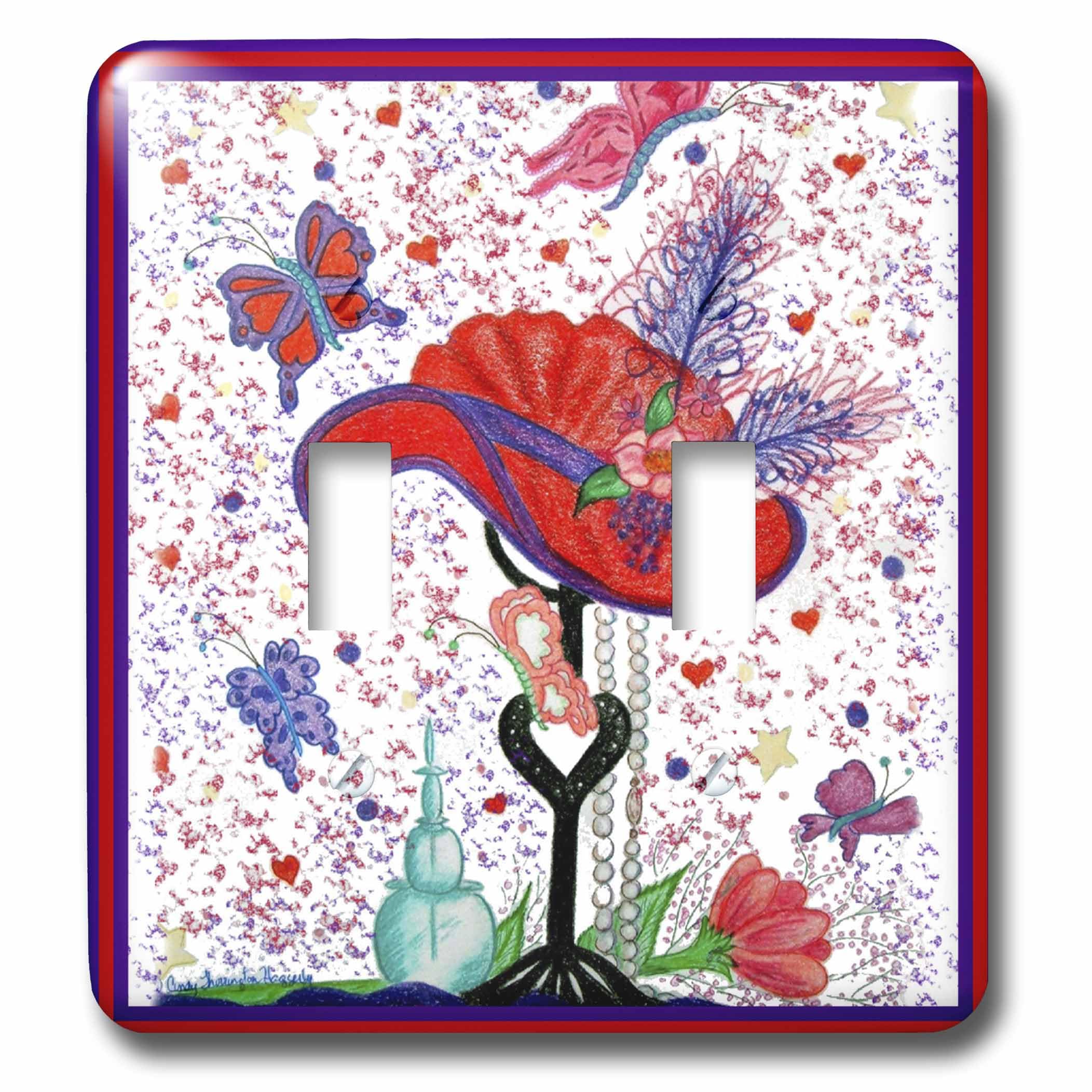 Mommas Red Hat Dreams interrupteur double de 3dRose pour deco