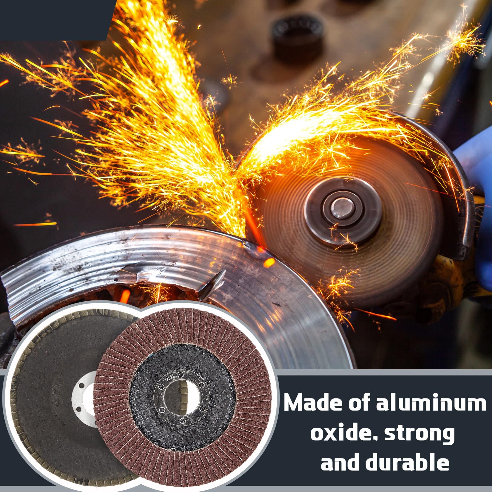 Landhoow Flap Discs - 80 Pcs Sanding Wheels -4