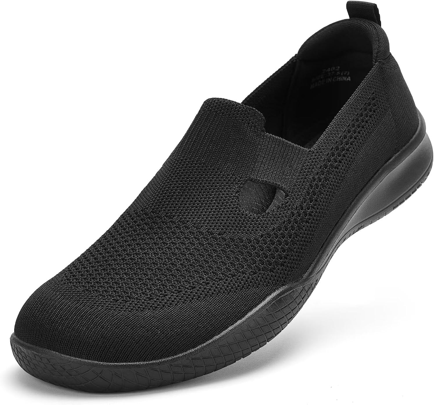 Puxowe Women’s Slip on Walking Shoes-Lightweight Knit Loafer Sneaker