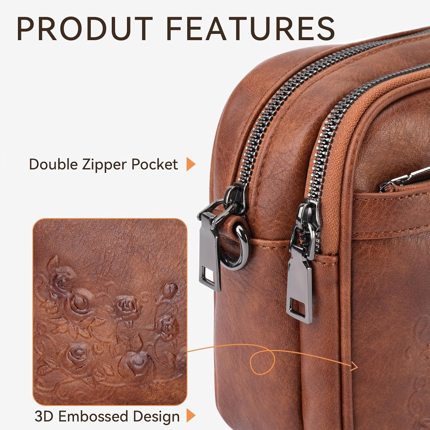 MEITRUE Crossbody Purse for Women Vegan Leather Small Crossbody Bags with Adjustable Strap Multiple Pockets Shoulder Handbags - Image 4