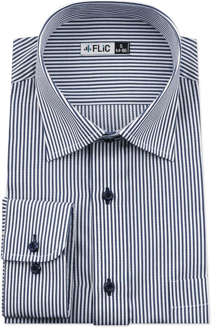 Amazon Flic ワイシャツ メンズ 長袖 形態安定 種類 選べるサイズ ホリゾンタル ボタンダウン レギュラーカラー 織柄 デザイン豊富 Nh シャツ 通販