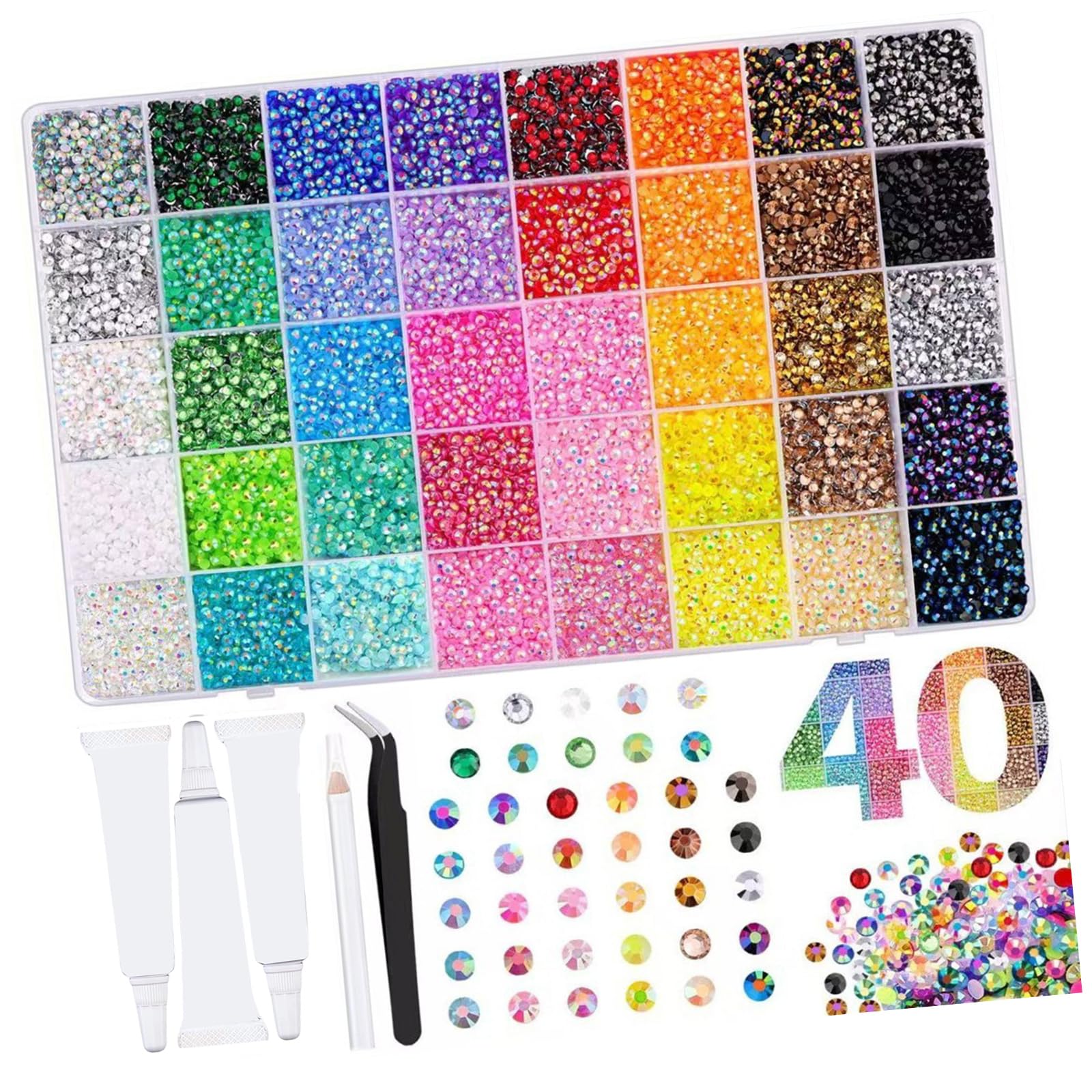 Strass en résine pour maquillage de festival et customisation créative de sacs tendance