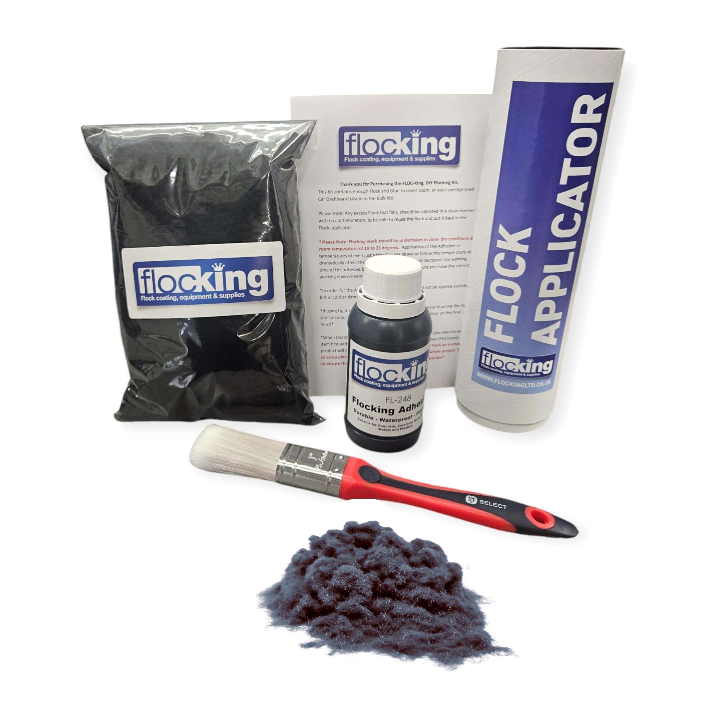 DIY Flocking Kit - Anthracite Grey - Flock powder - Nylon Flock - Easy to Use