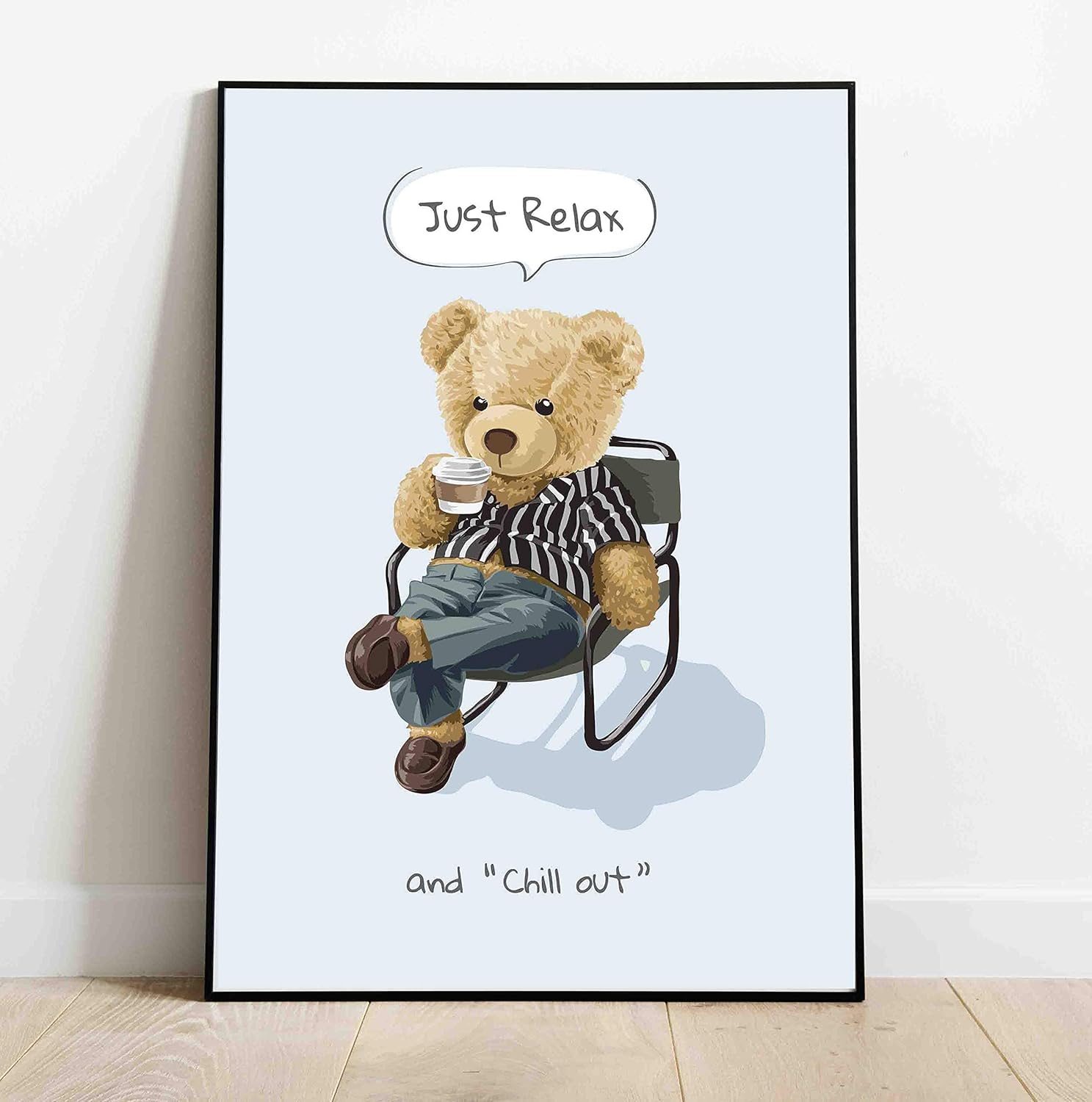 かわいい リラックス テディベア モダン 北欧 ポスター クマさん アニマル おしゃれ インテリア イラスト ウォールペーパー 42 30センチ A3サイズ フレーム無し B008a3 後払い手数料無料