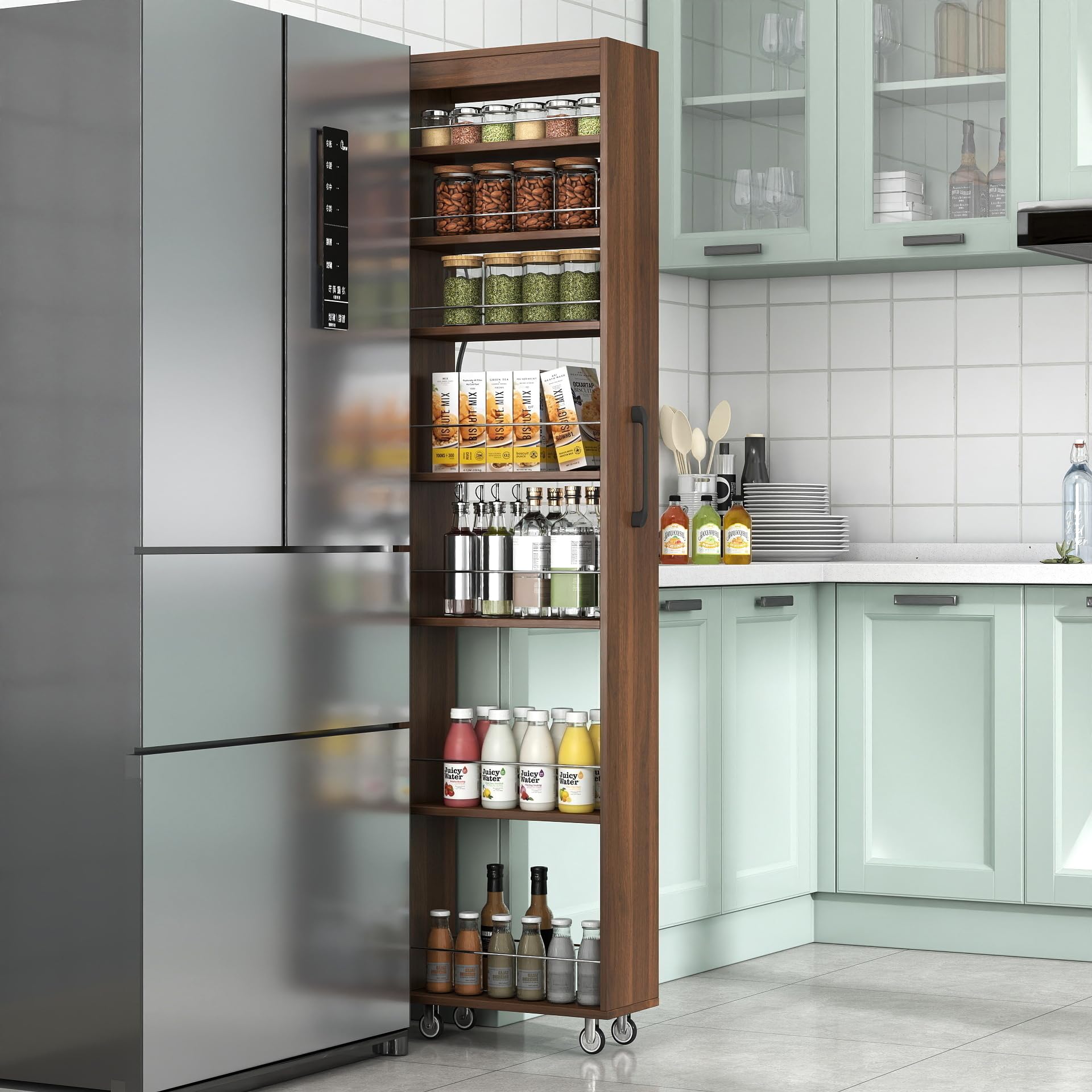 Amazon.com: KEIKI 7 Tier Pull-Out Kitchen Pantry Storage Cabinet