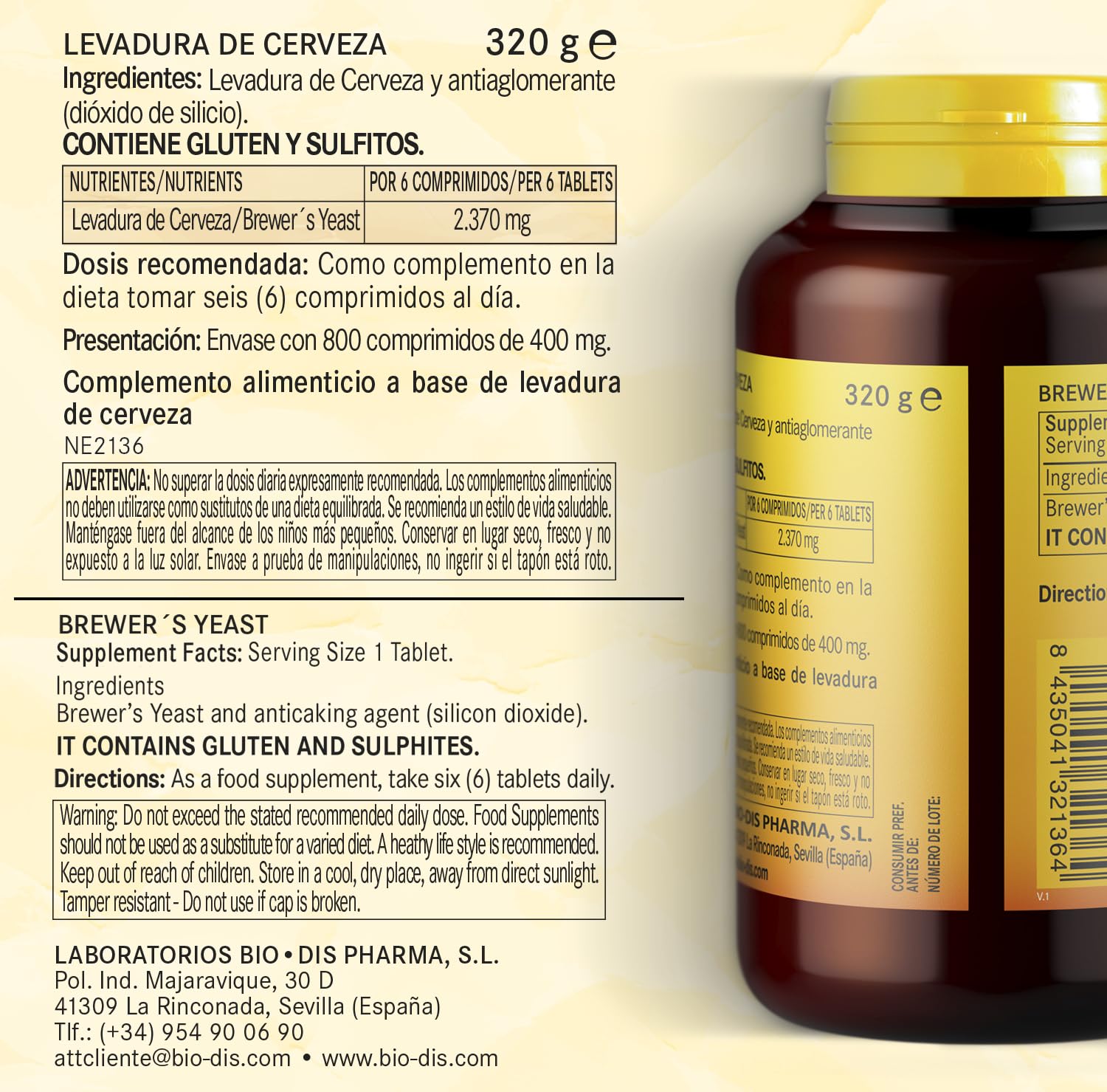 Nature Essential | Levadura de Cerveza 400 mg | Pack 3 Unidades | 800 Comprimidos | Fortalece Uñas, Piel y Cabello | Contribuye a la Formación de Queratina | Alto Valor Proteico | Vitamina B
