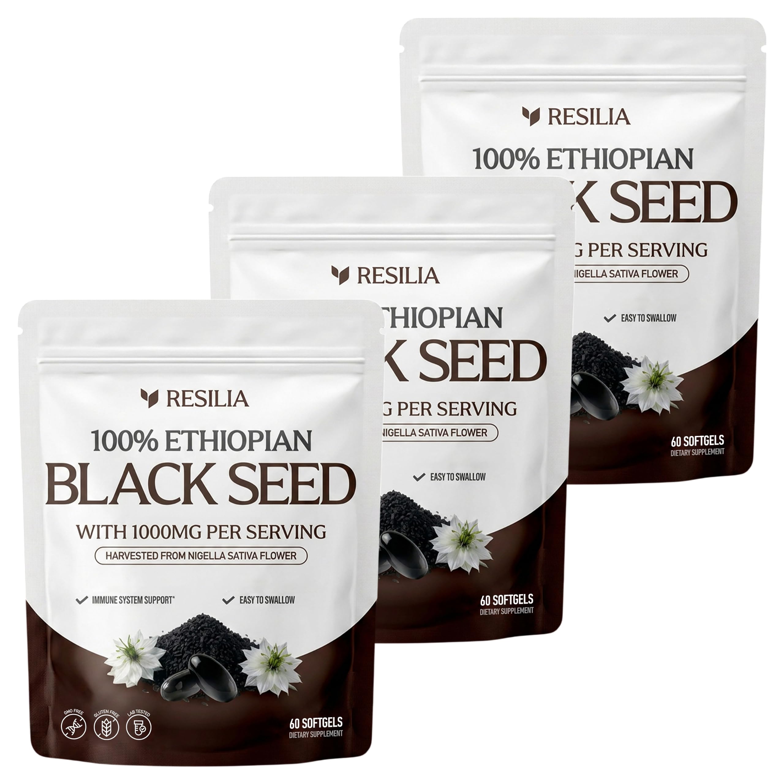 Resilia Ethiopian Black Seed Softgels 1000mg per serving
