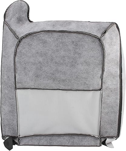 Miniatura 8 de AUTOKAY Cubierta de asiento trasero inclinado inferior y superior del lado del conductor y del pasajero, color gris para Chevy Silverado 1500 2500