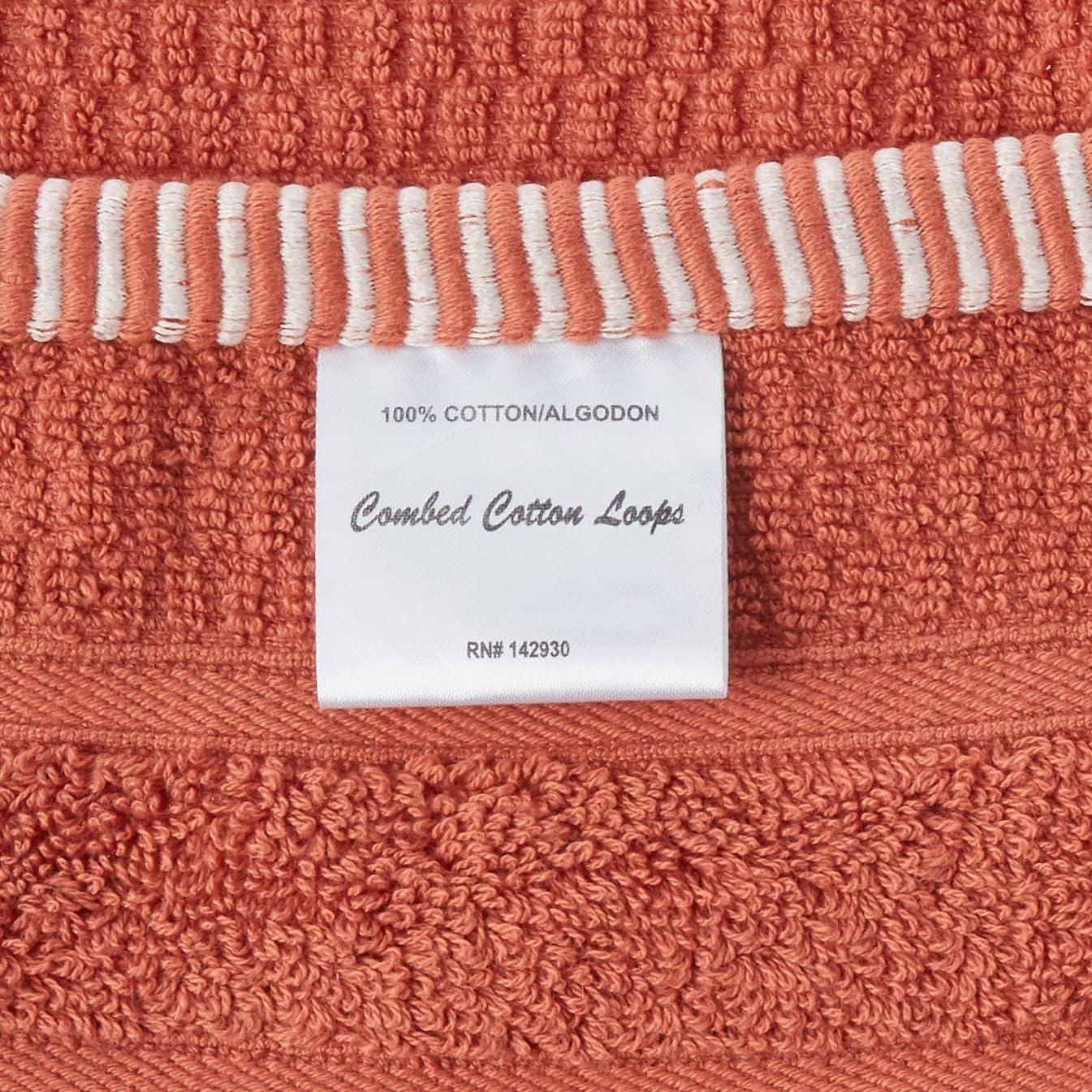 Bedford Home Home 100% Cotton Rice Weave 6 Pc Towel Set Brick