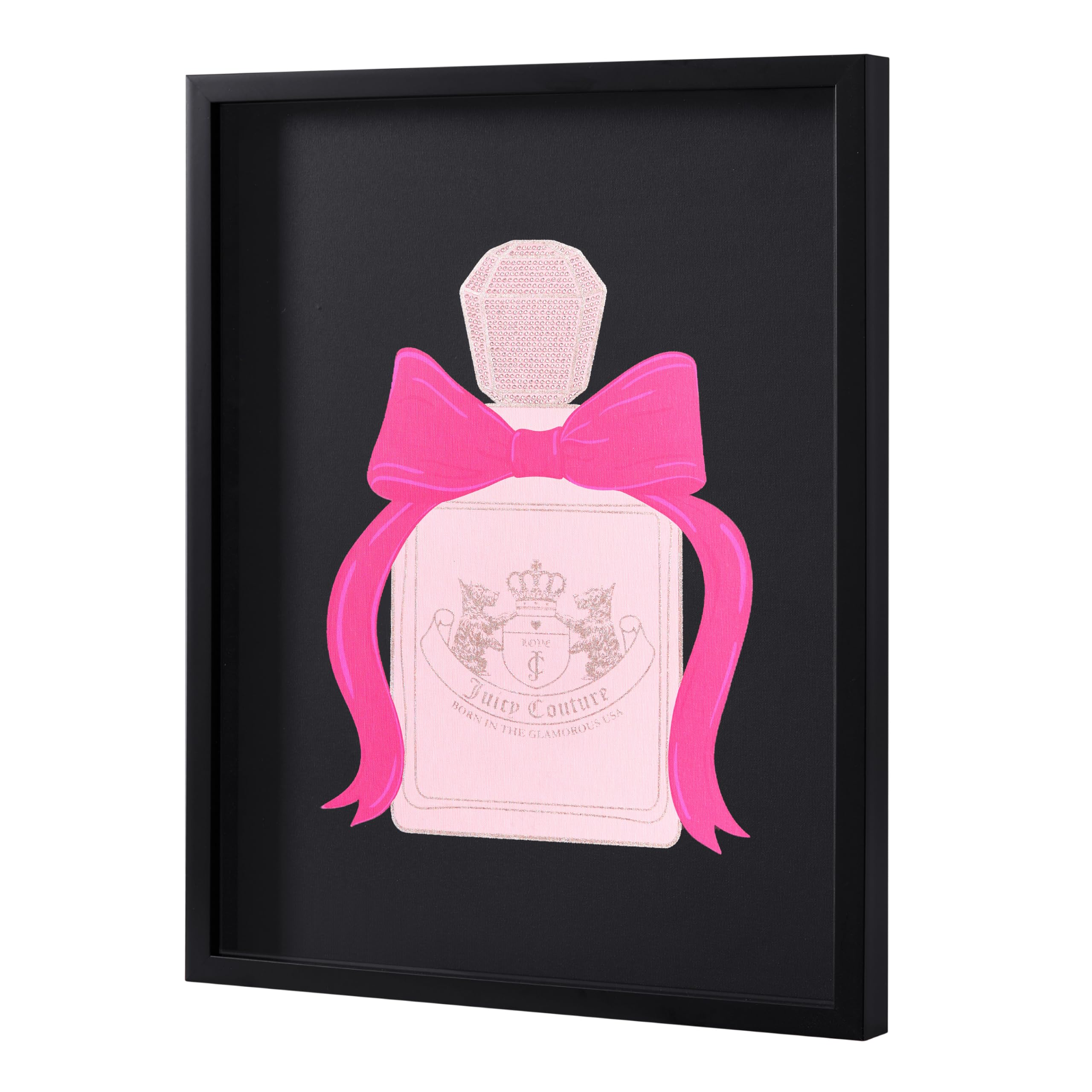 Juicy Couture Bottiglia di profumo Shadow Box Wall Art Nero 45,7 x 61 cm