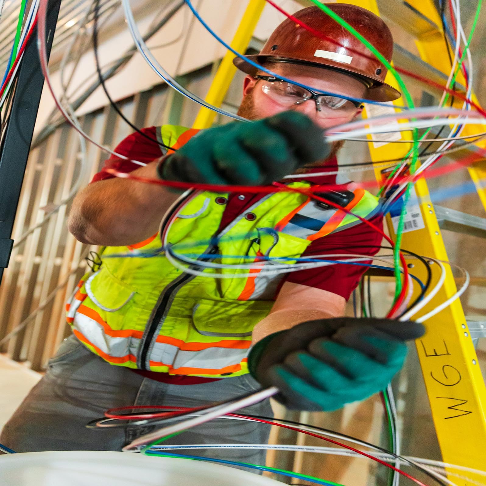Cable THHN trenzado rojo de 50 pies de diámetro CU SIMpull
