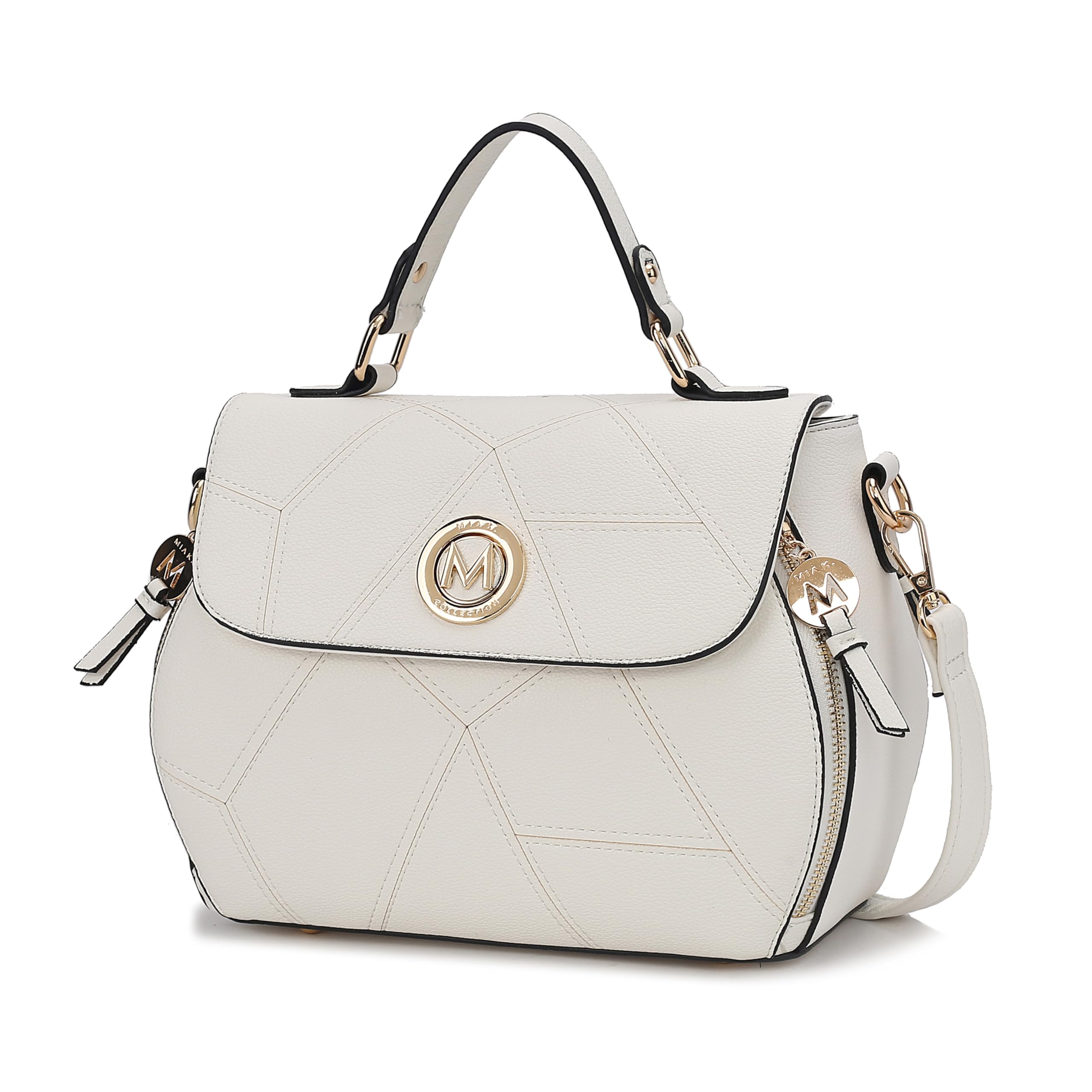 MKF Collection Satchel Bag for Women’s, Vegan leather Crossbody Handbag Top-Handle Purse