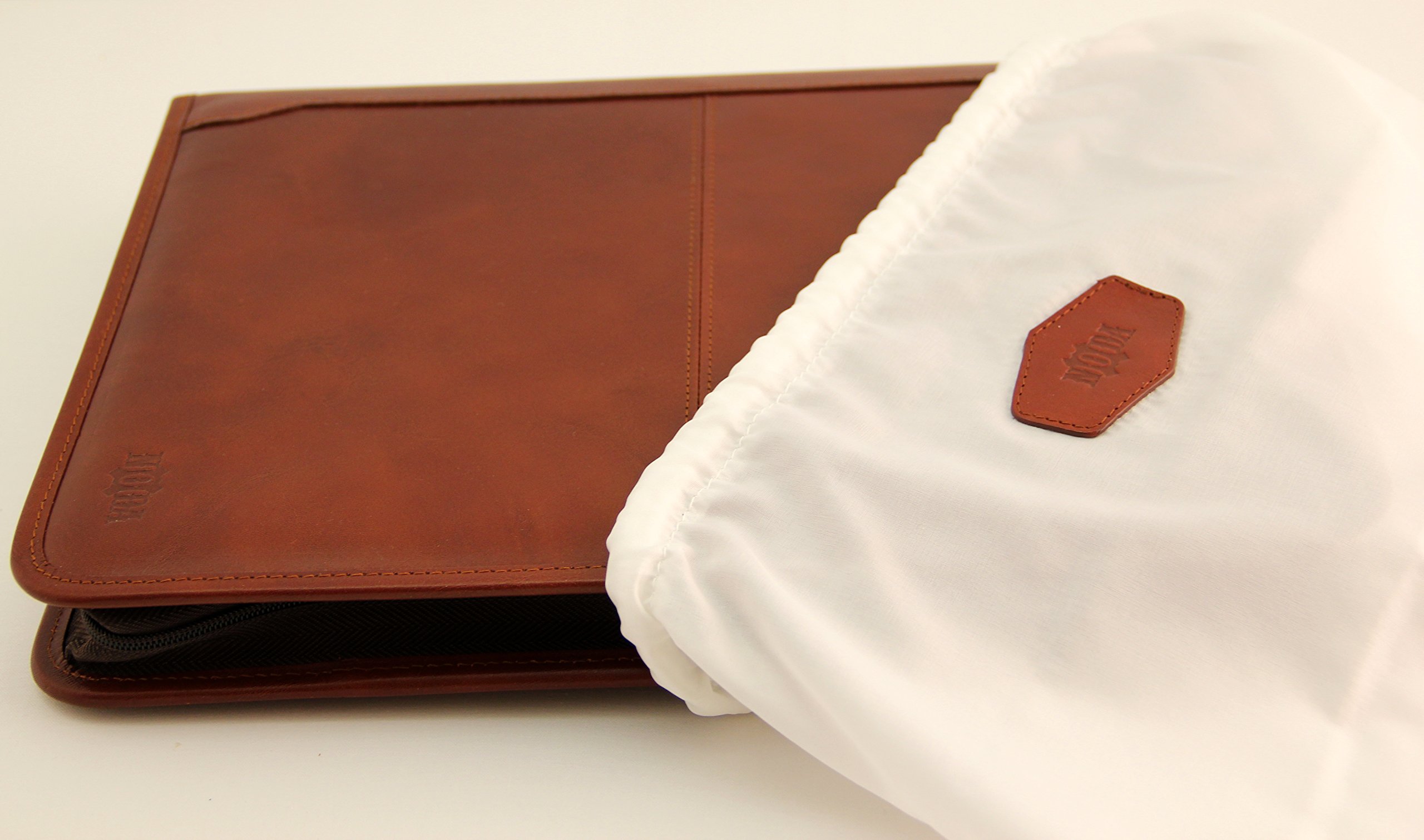 Italienisches Leder ordner mit Reißverschluss, Konferenz A4, Leder Folio mit Griff -