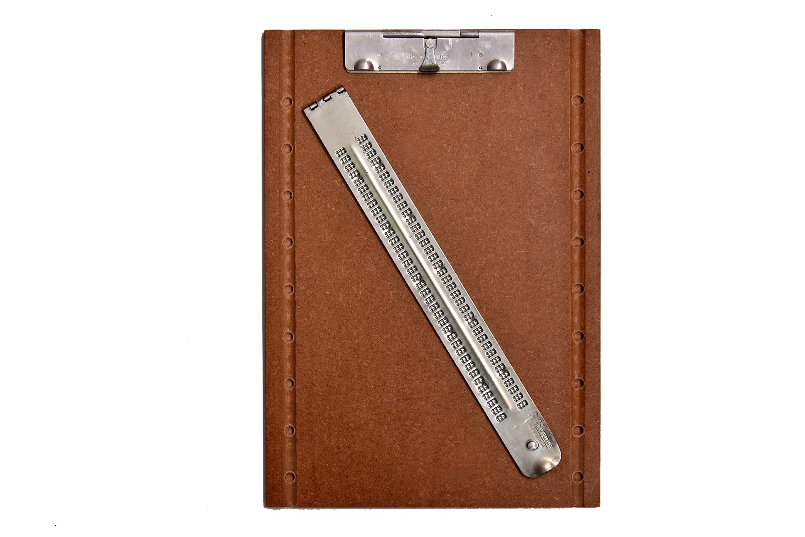 Advance Engineering Works 2 Line 37 Cells Braille Writing Slate with Fixed Clamp for Blind Multicolor