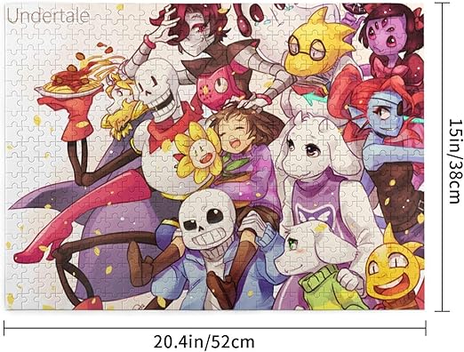 Amazon Undertale アンダーテイル 500ピース ジグソーパズル パズル 減圧玩具 漫画木製 大人パズルおもちゃ 壁の装飾 ギフト 52cm 38cm 木製パズル おもちゃ