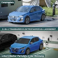 dé Type 2 Schuko 3.7 kW elektromos autó töltőkábel 15m LCD kijelzővel 4