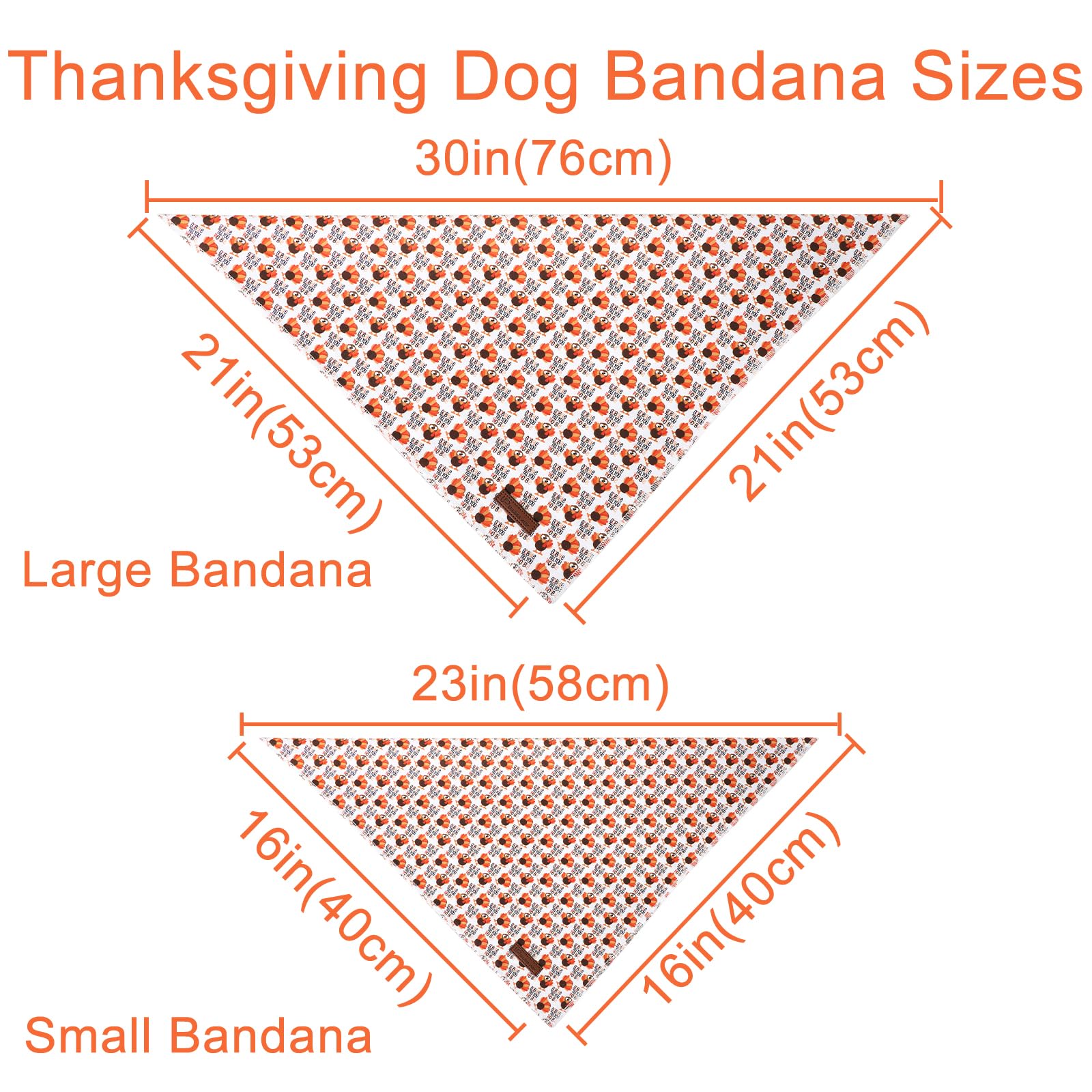 Bandana de Acción de Gracias para Perro, Bufanda Triangular con patrón de Pavo, pañuelo de algodón para Mascotas, para Perros o Gatos, Lindo pañuelo para Cachorros, Regalos Elegantes de