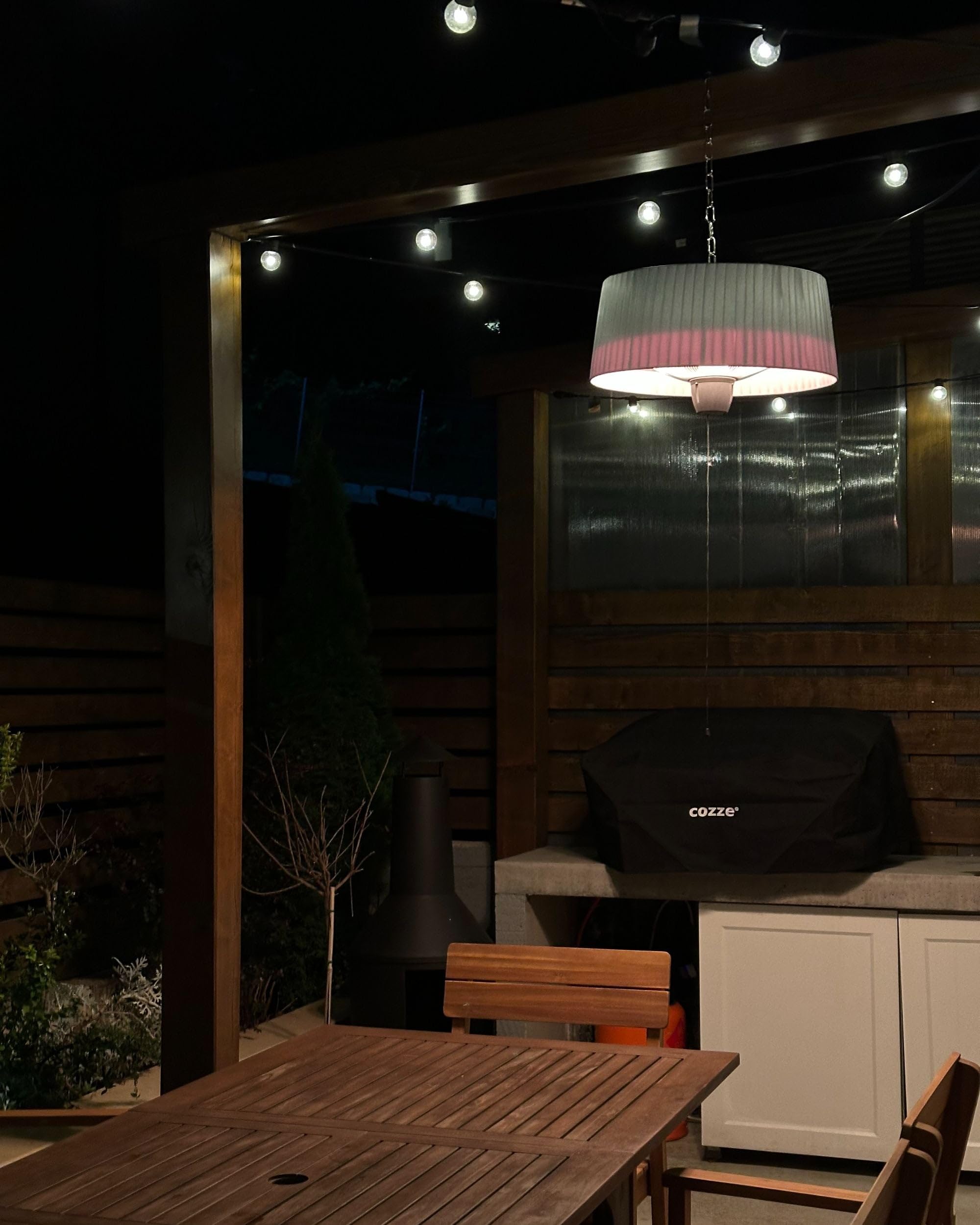 Halogen Terrassenheizer Aluminium 1500 W Elektrisch Terrassen Garten Outdoor Zubehör Stahl Hellgrau Ascea
