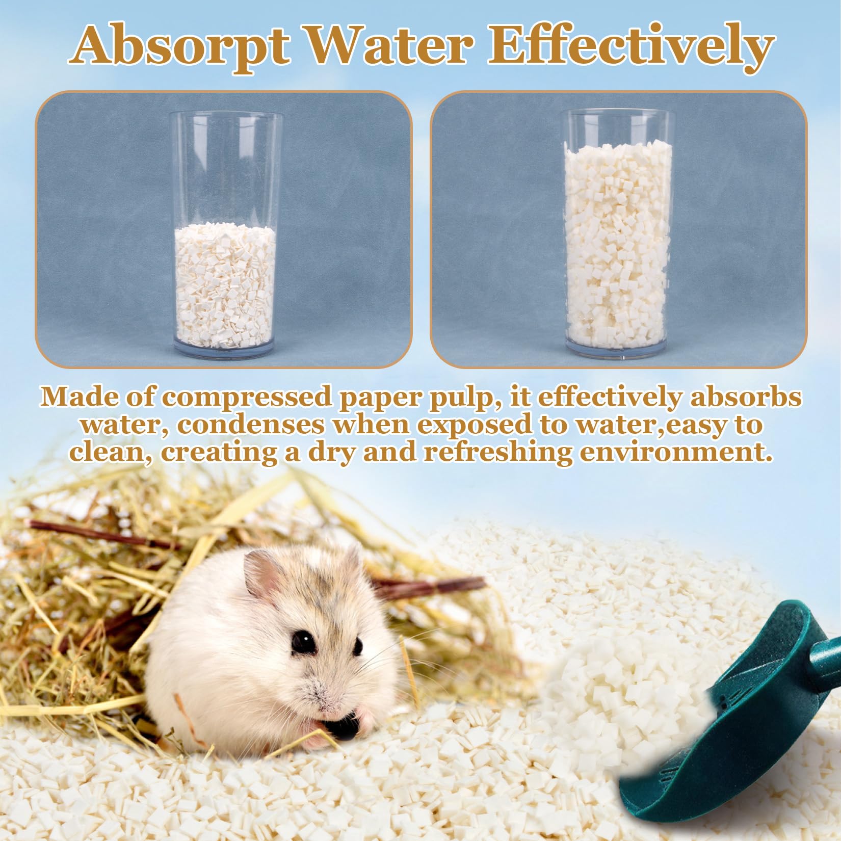 Sukh 15 5oz White Natural Paper Bedding Hamster Milk Block