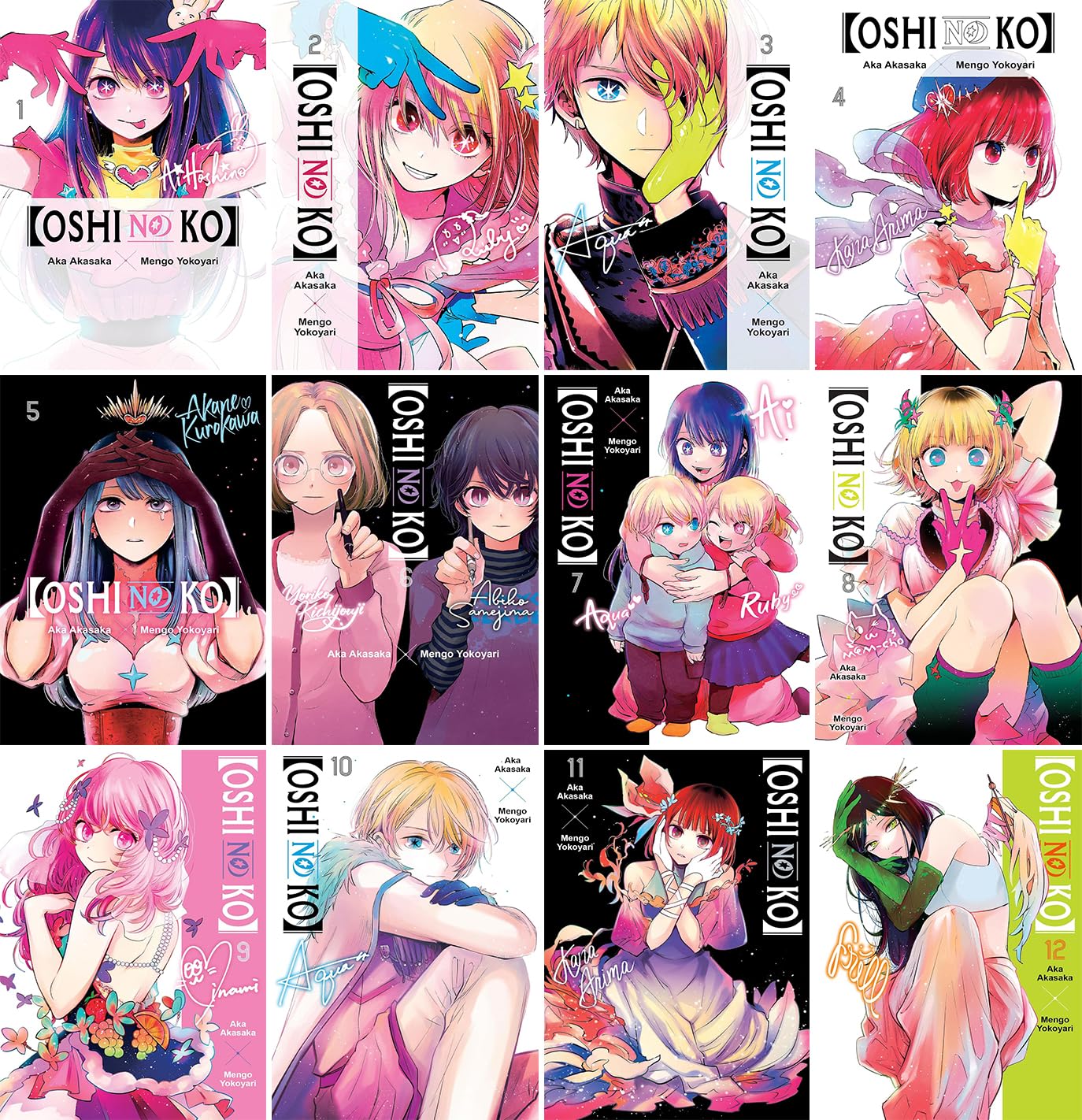[Oshi No Ko] Manga Series Vol. 1-12 Collection Set, 12 Books Set by Aka Akasaka