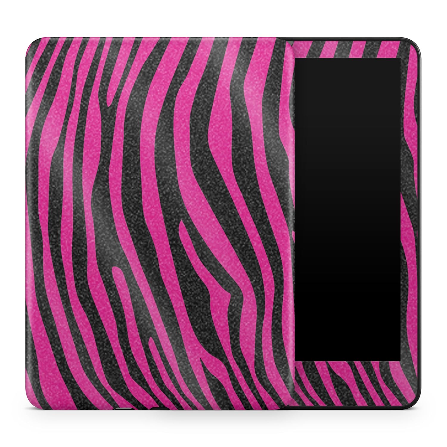 Glossy Glitter Tablet Skin Compatible with Amazon Kindle Colorsoft (2024) - Pink Zebra - Premium 3M Vinyl Protective Wrap Decal Cover - Easy to Apply | Crafted in The USA by MightySkins