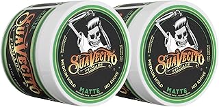 Suavecito Pomade Matte (No Shine) Formula 4 oz, 2 Pack - Medium Hold Hai...
