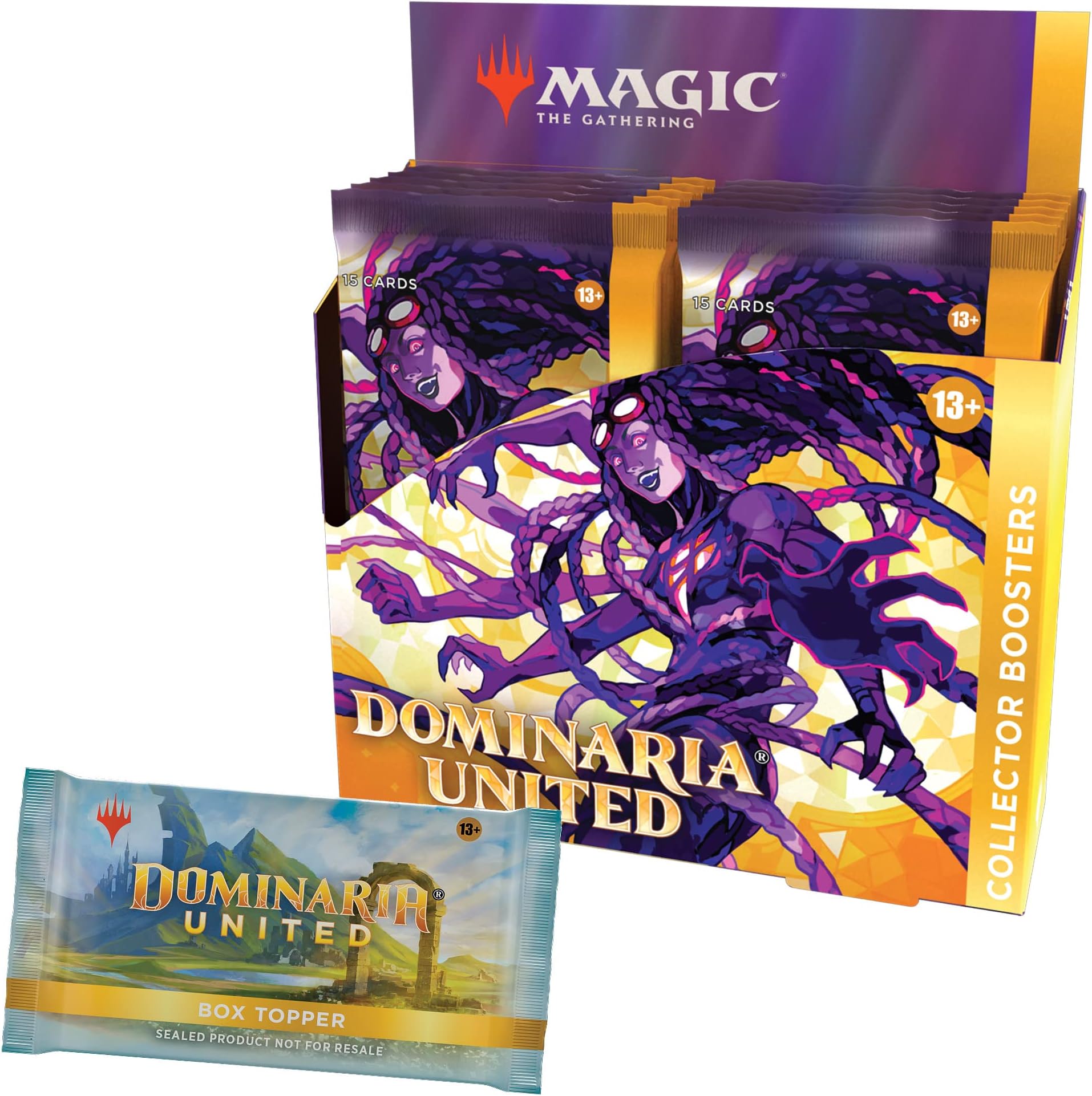 Magic The Gathering Dominaria United Collector Booster Box | 12 Packs + Box Topper Card (181 Magic Cards)