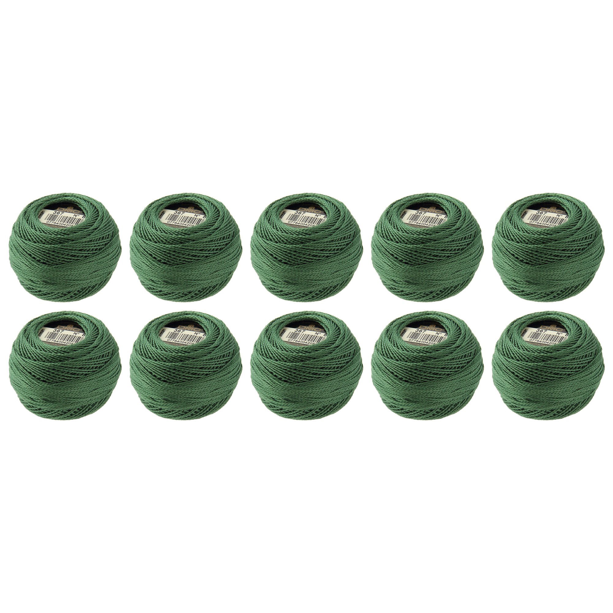DMC Pearl Cotton Thread Balls - Size 8 Dark Pistachio Green For Embroidery & Crafts