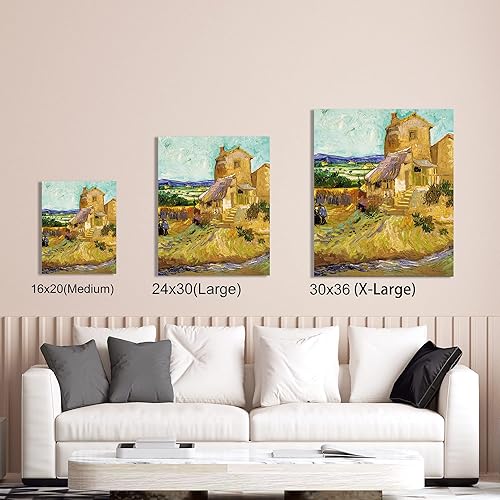 Miniatura 95 de A&T ARTWORK The Starry Night de Vincent Van Gogh. Tamaño del marco: 36 x 30 pulgadas, tamaño de la imagen: 30 x 24 pulgadas, reproducciones clásicas