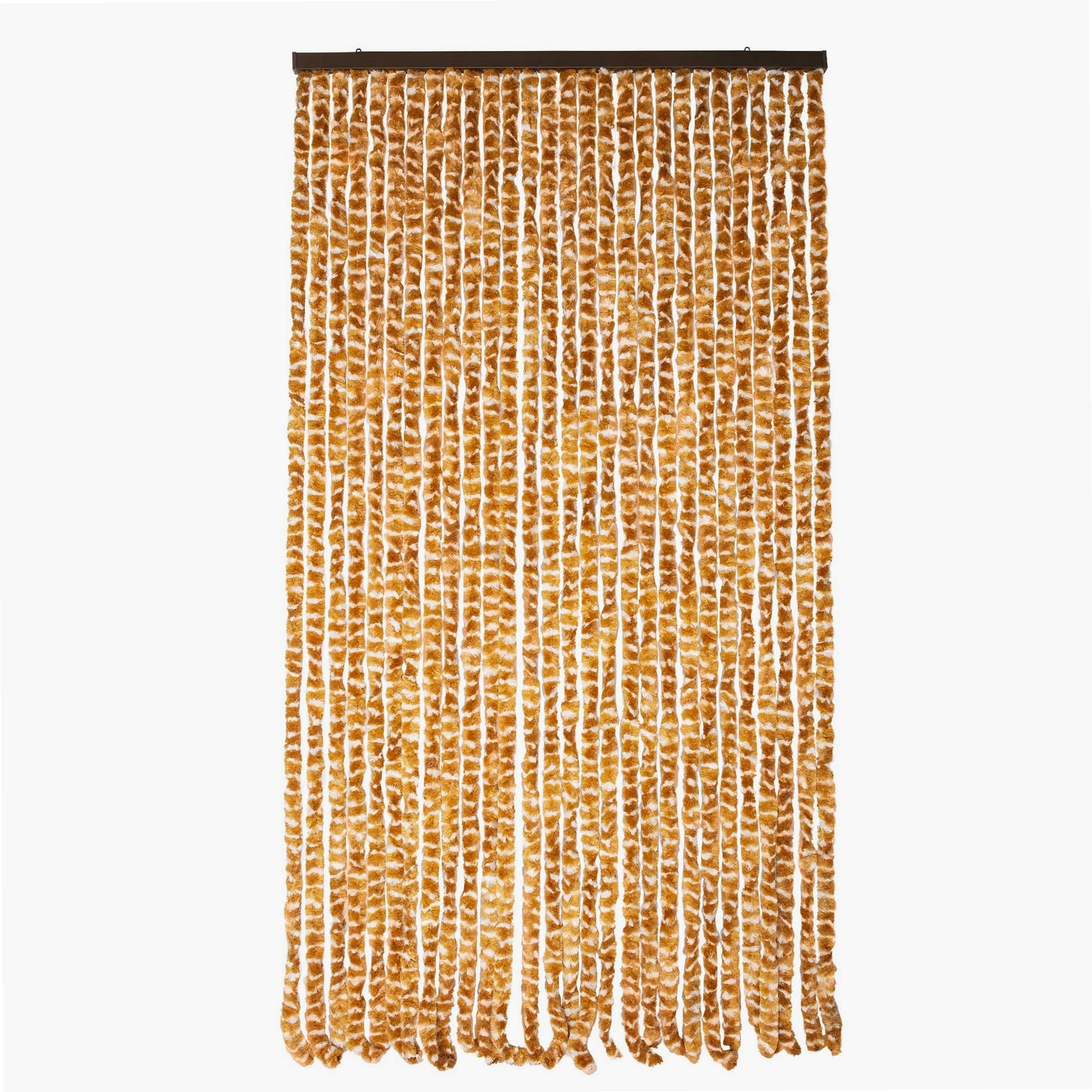 WERKA PRO Chenille Curtain 90 x 220 cm Brown and White