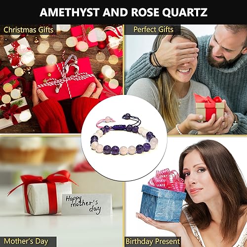 Miniatura 7 de Bracelet Healing Crystal Bracelet for Women, Men Chic Gemstone Bracelet for Men and Women 8mm Round Bead Bracelets for Spiritual Healing,