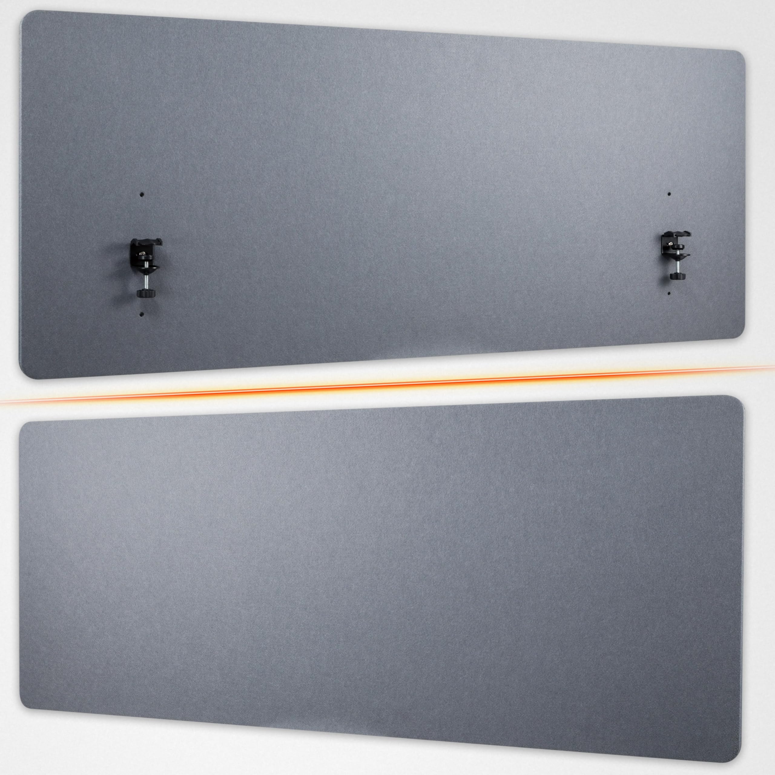 RICOO Akustik Trennwand Schreibtisch 150 x 60 x 2 cm Sichtschutz Filz Grau Schallschutz Büro ZAP1560-G Tischtrennwand Home Office Pinnwand
